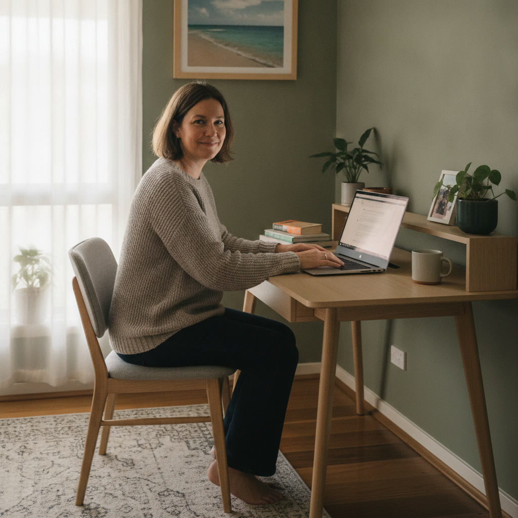 Computer cleaning in Cloverdale (6105) — a local resident at home with a clean, fast, dust-free computer running cool and quiet
