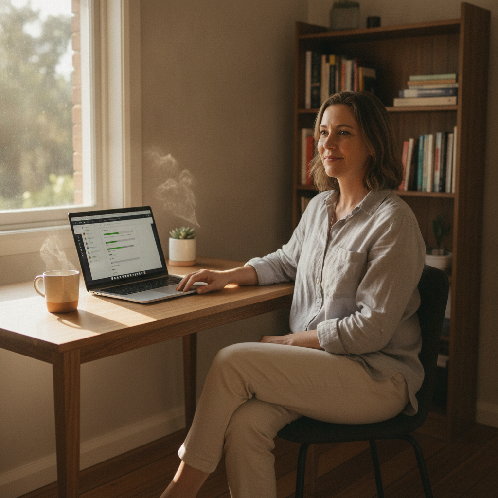 Computer cleaning in Clunes (2480) — a local resident at home with a clean, fast, dust-free computer running cool and quiet