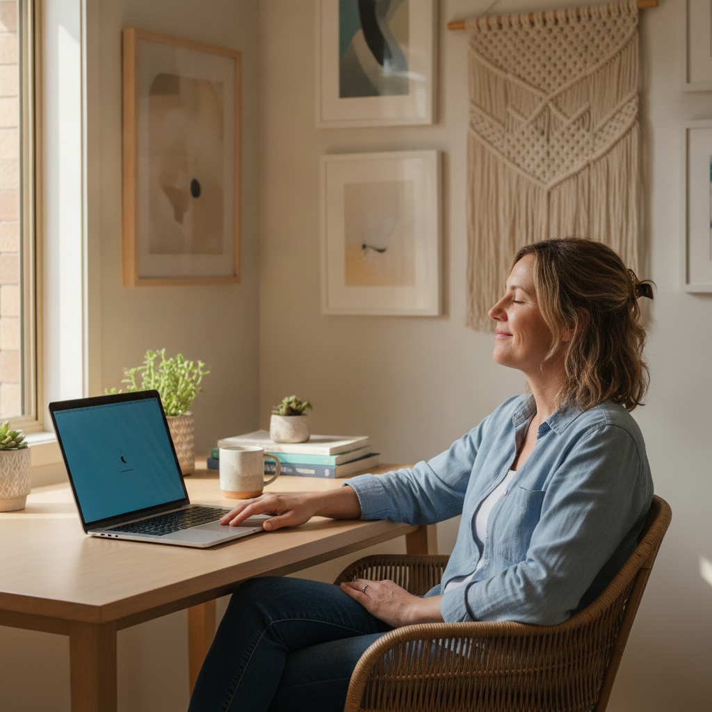 Professional computer clean-out in Cobaki Lakes (2486) — a happy New South Wales resident at home with a spotless, fast, quiet machine