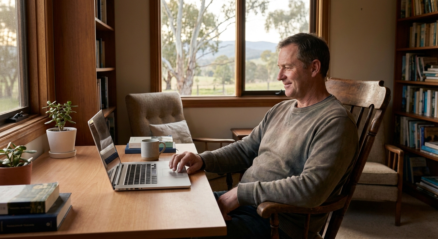 Computer cleaning in Coldstream (3770) — a local resident at home with a clean, fast, dust-free computer running cool and quiet