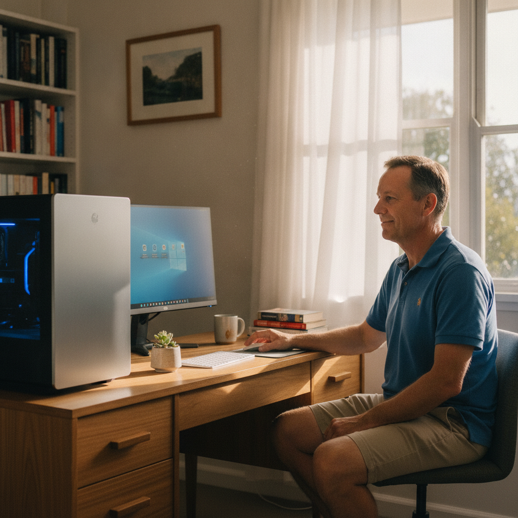 Computer cleaning in Collaroy Plateau West (2097) — a local resident at home with a clean, fast, dust-free computer running cool and quiet