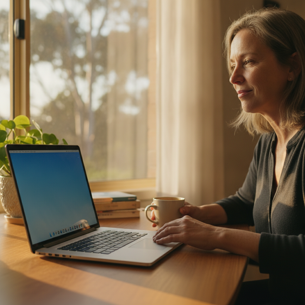 Computer cleaning in Como (6152) — a local resident at home with a clean, fast, dust-free computer running cool and quiet