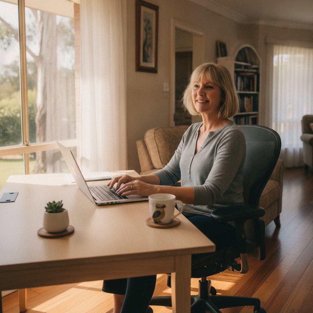 Computer cleaning in Cooba (2663) — a local resident at home with a clean, fast, dust-free computer running cool and quiet
