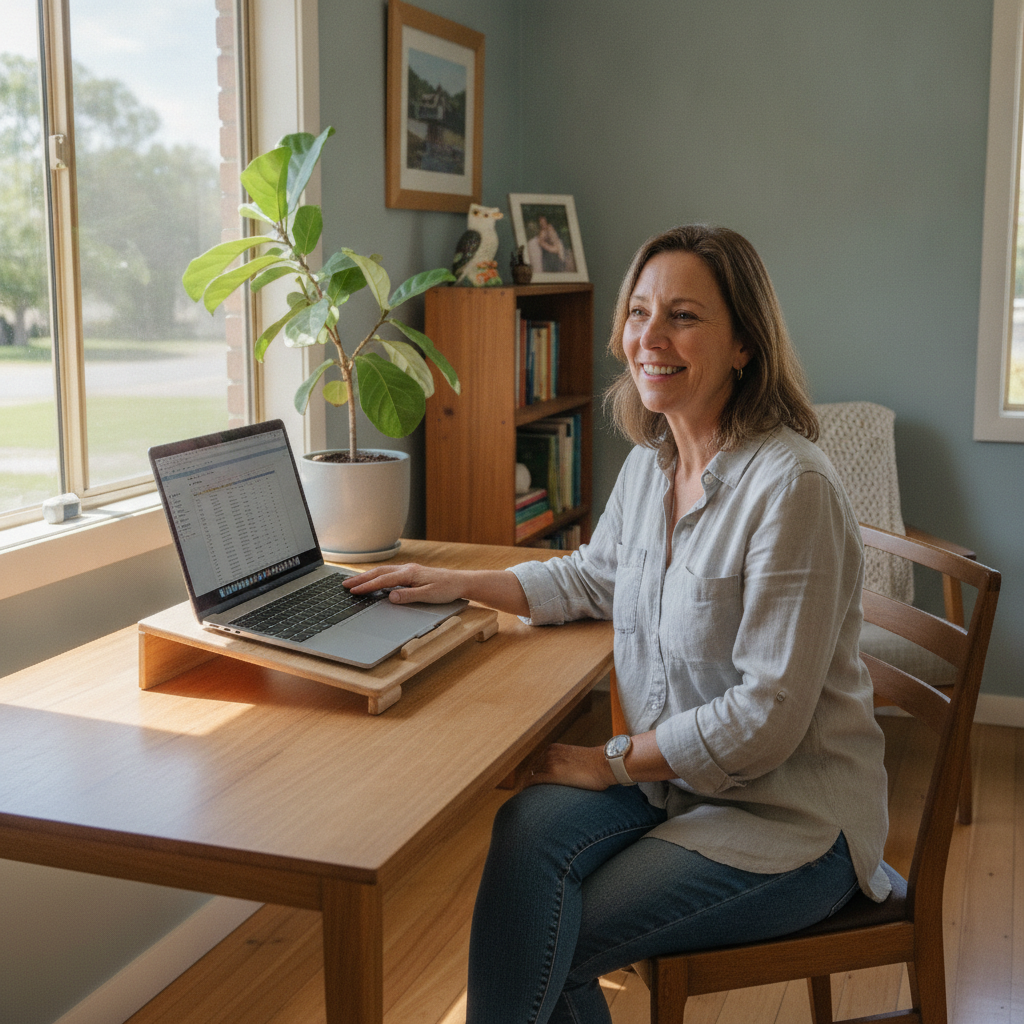 Professional computer clean-out in Coppabella (2644) — a happy New South Wales resident at home with a spotless, fast, quiet machine