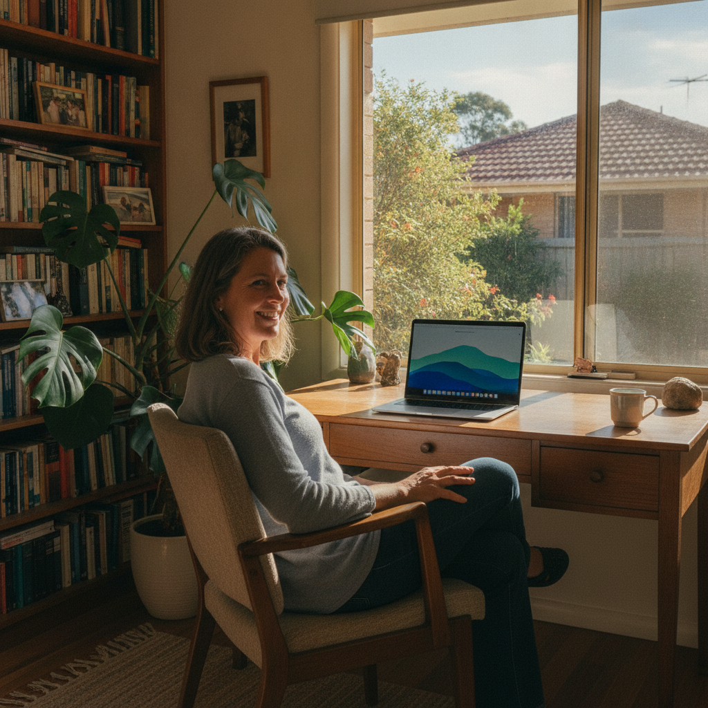 Computer cleaning in Coralville (2443) — a local resident at home with a clean, fast, dust-free computer running cool and quiet