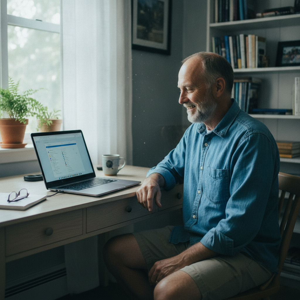 Computer cleaning in Cornwallis (2756) — a local resident at home with a clean, fast, dust-free computer running cool and quiet