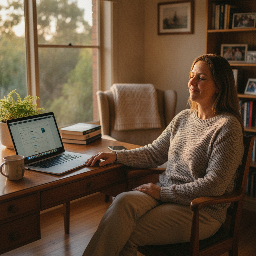 Professional computer clean-out in Coromandel Valley (5051) — a happy South Australia resident at home with a spotless, fast, quiet machine