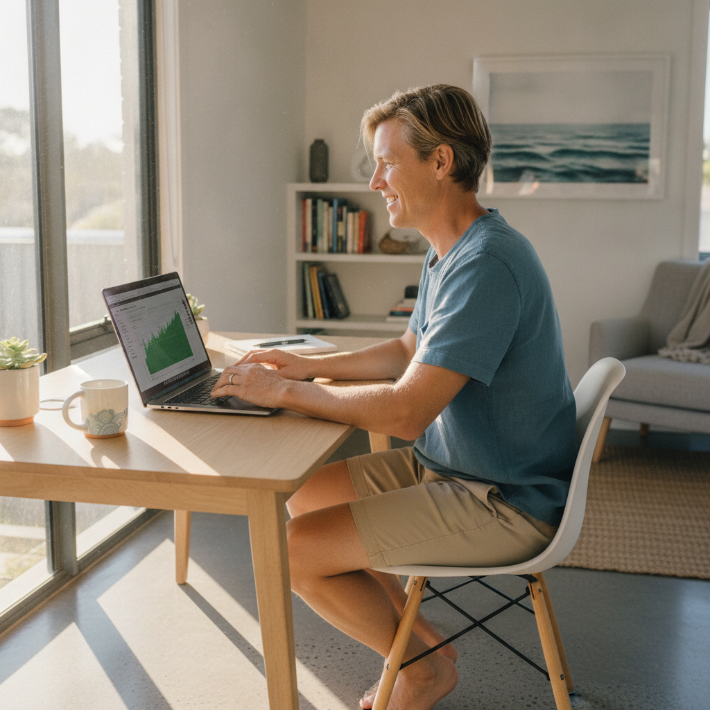 Computer cleaning in Cottesloe (6011) — a local resident at home with a clean, fast, dust-free computer running cool and quiet