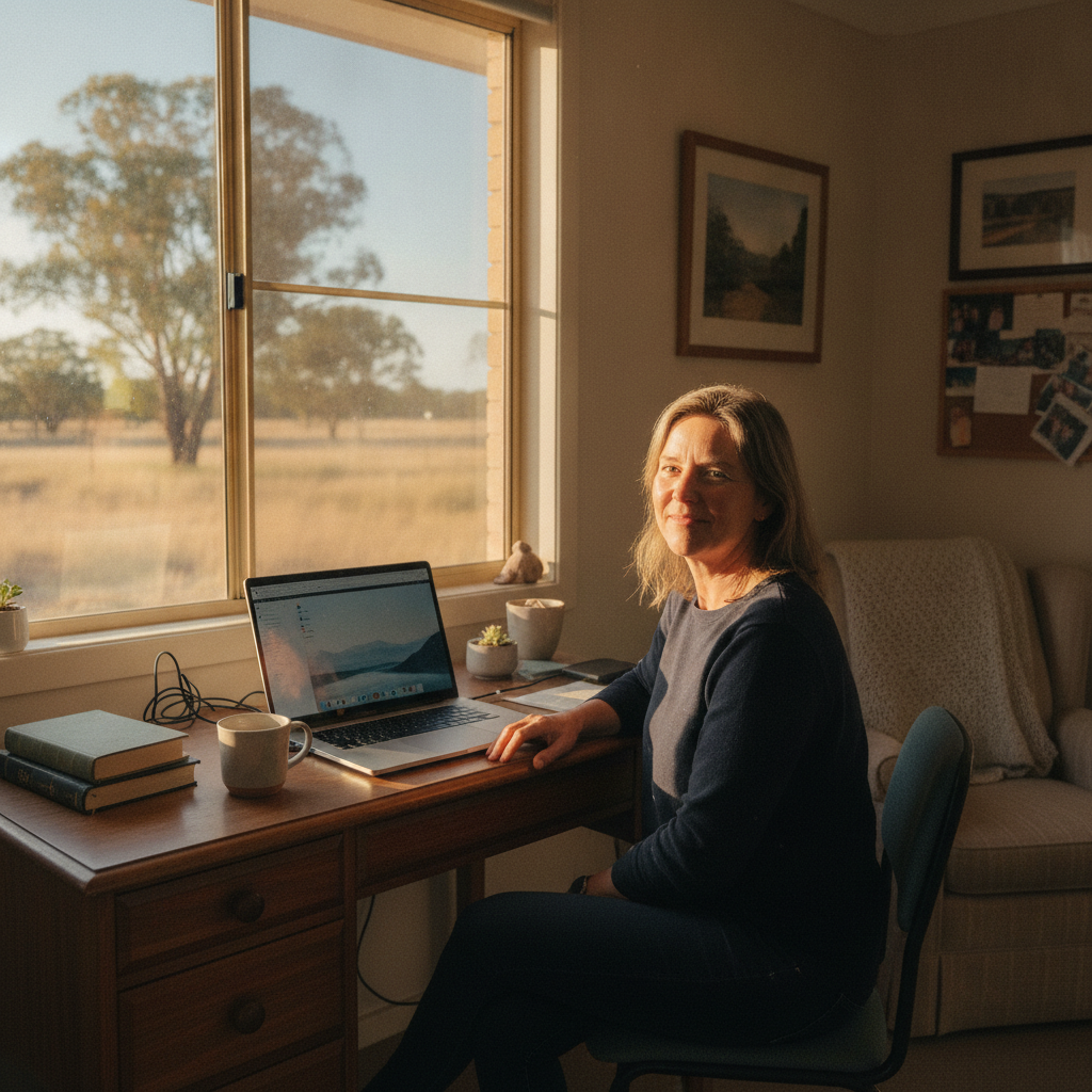 Computer cleaning in Couradda (2390) — a local resident at home with a clean, fast, dust-free computer running cool and quiet
