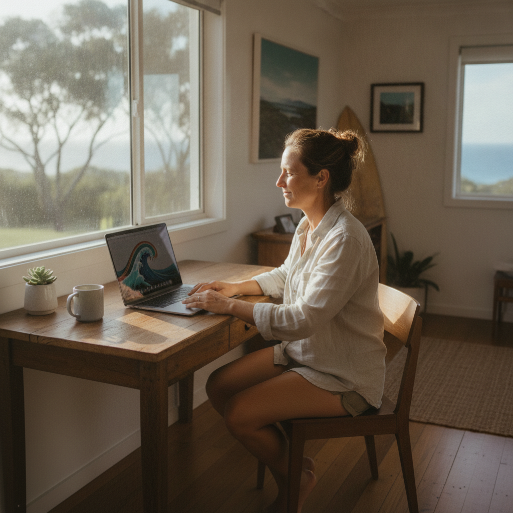 Computer cleaning in Crescent Head (2440) — a local resident at home with a clean, fast, dust-free computer running cool and quiet