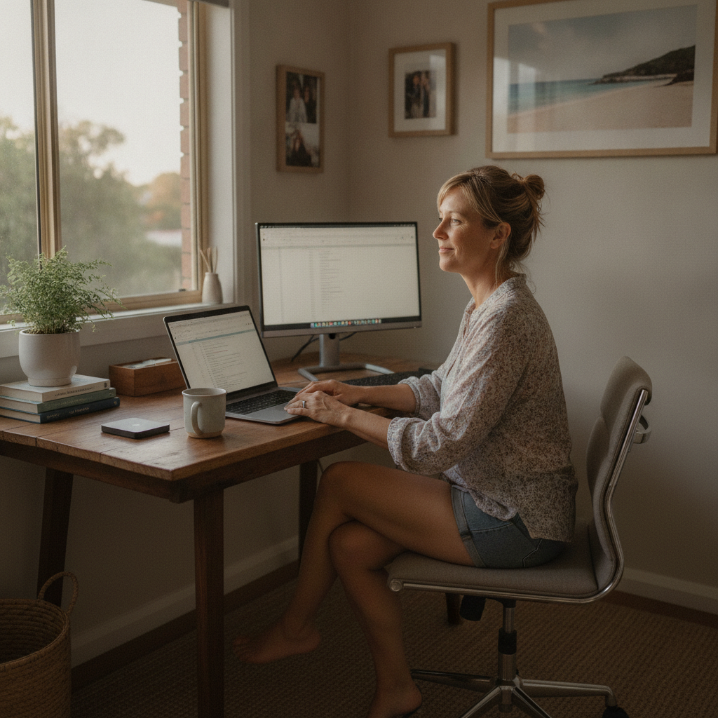 Computer cleaning in Cromer (2099) — a local resident at home with a clean, fast, dust-free computer running cool and quiet