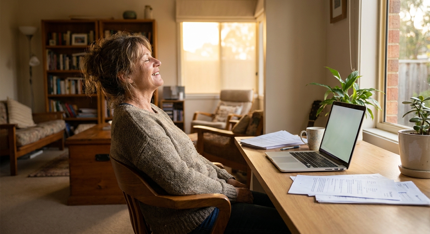 Computer cleaning in Curlewis (3222) — a local resident at home with a clean, fast, dust-free computer running cool and quiet