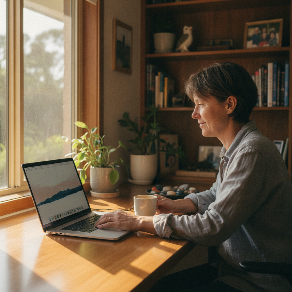 Computer cleaning in Daleys Point (2257) — a local resident at home with a clean, fast, dust-free computer running cool and quiet