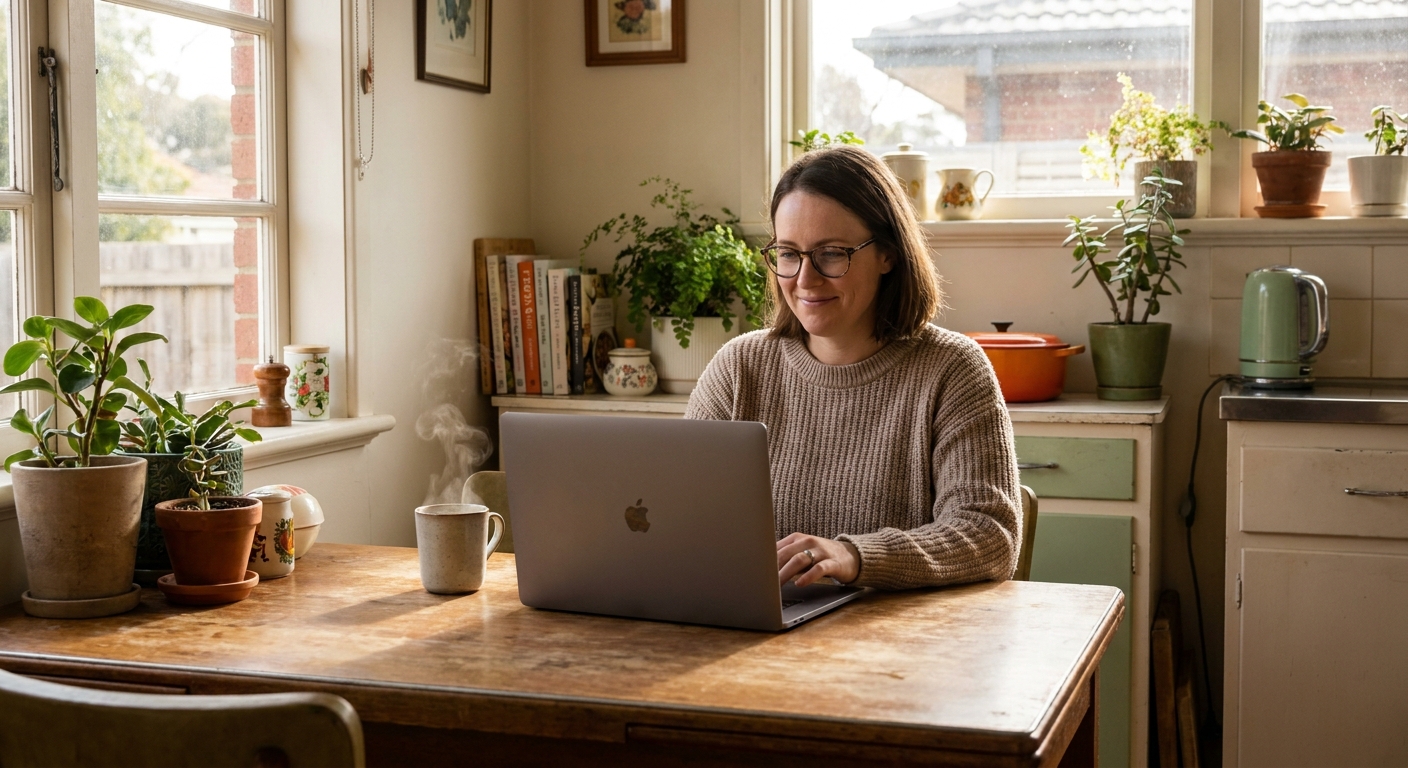 Computer cleaning in Dallas (3047) — a local resident at home with a clean, fast, dust-free computer running cool and quiet