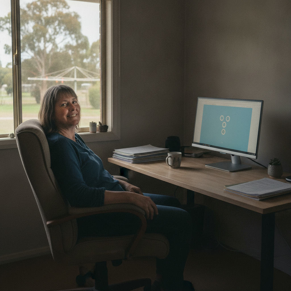 Computer cleaning in Dalmorton (2460) — a local resident at home with a clean, fast, dust-free computer running cool and quiet
