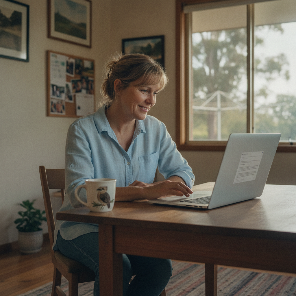 Professional computer clean-out in Dapto (2530) — a happy New South Wales resident at home with a spotless, fast, quiet machine