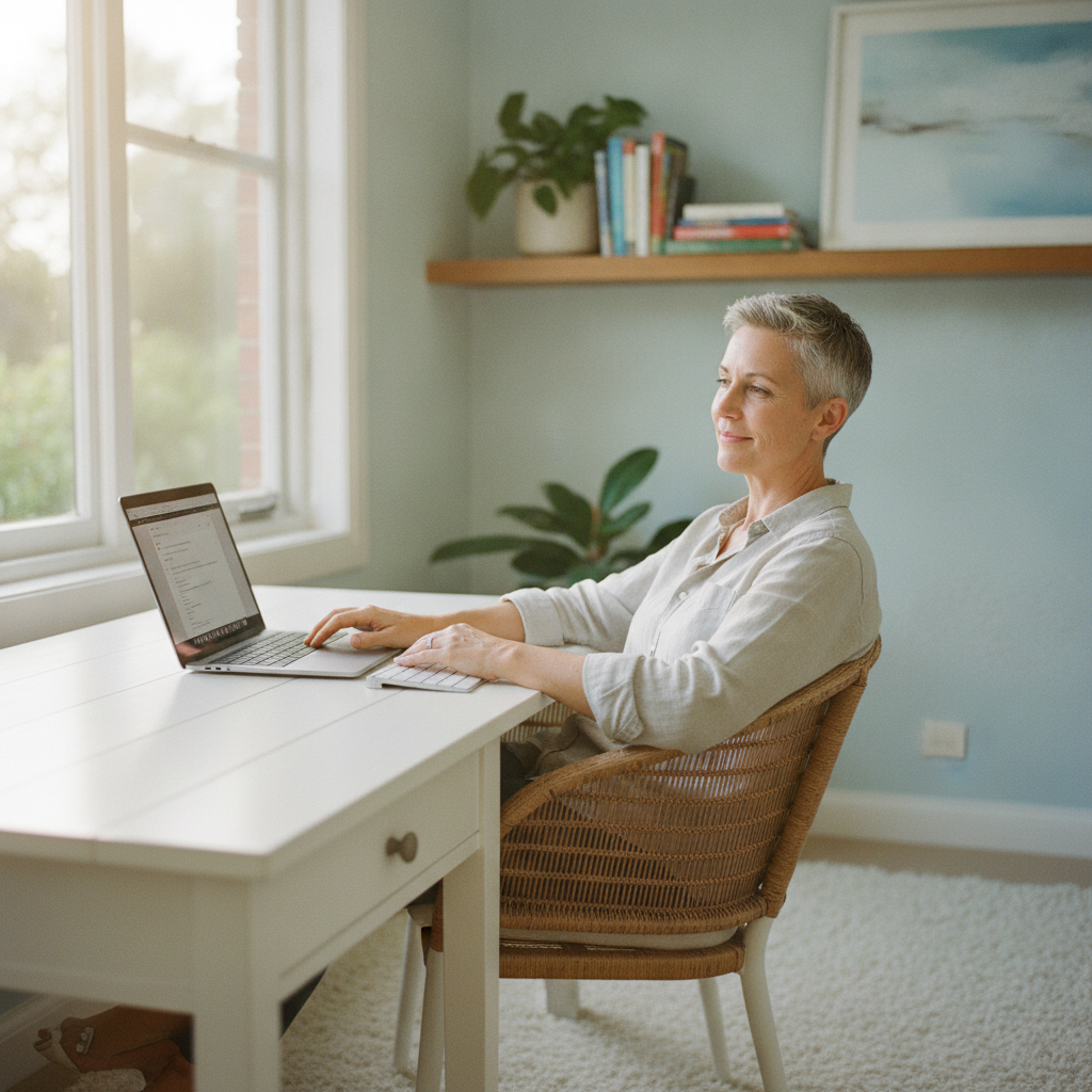 Professional computer clean-out in Darling Point (2027) — a happy New South Wales resident at home with a spotless, fast, quiet machine
