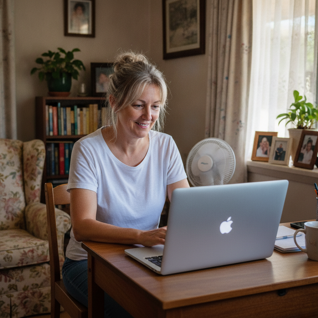 Computer cleaning in Darlington Point (2706) — a local resident at home with a clean, fast, dust-free computer running cool and quiet