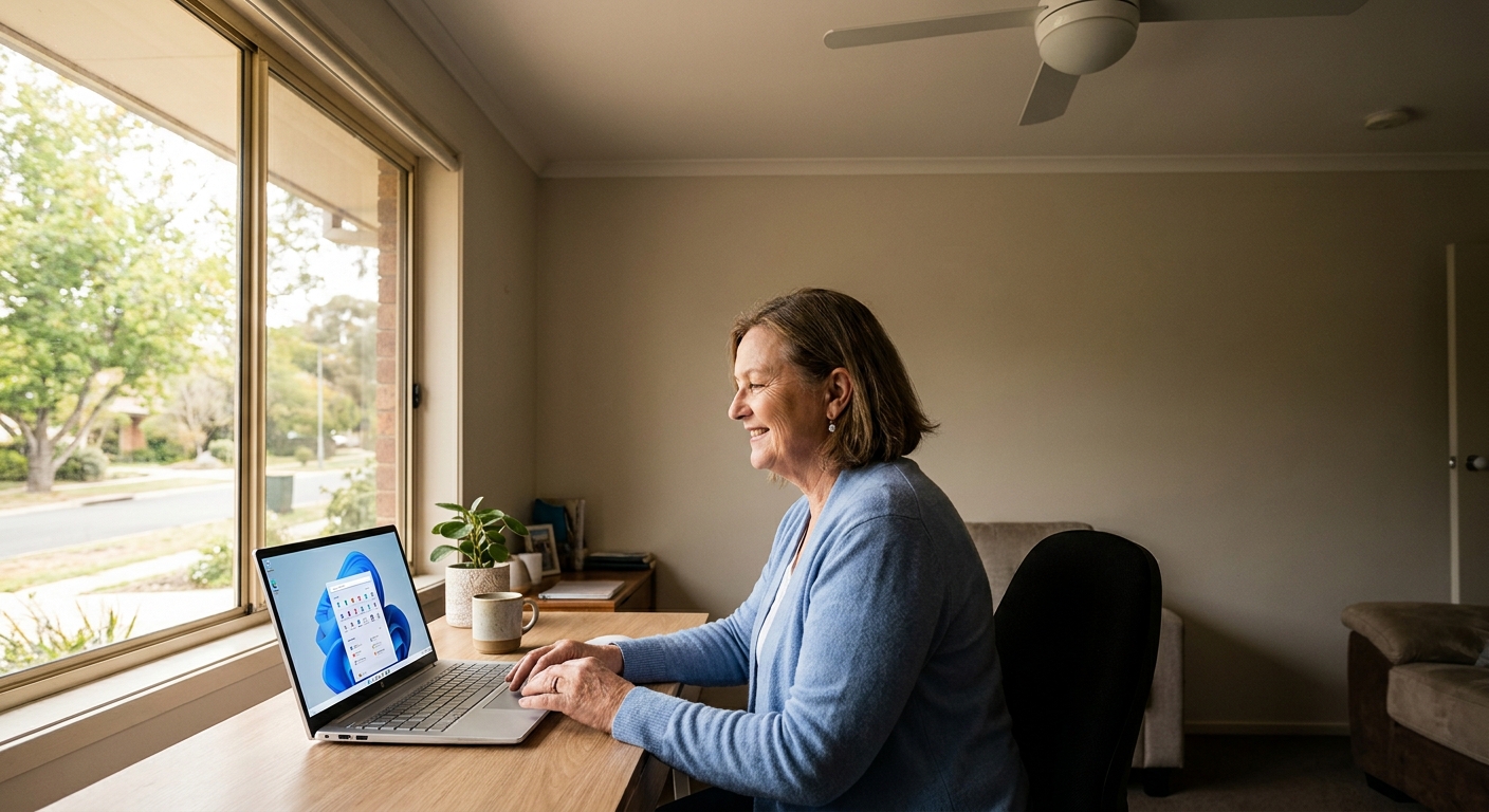 Computer cleaning in Deakin West (2600) — a local resident at home with a clean, fast, dust-free computer running cool and quiet