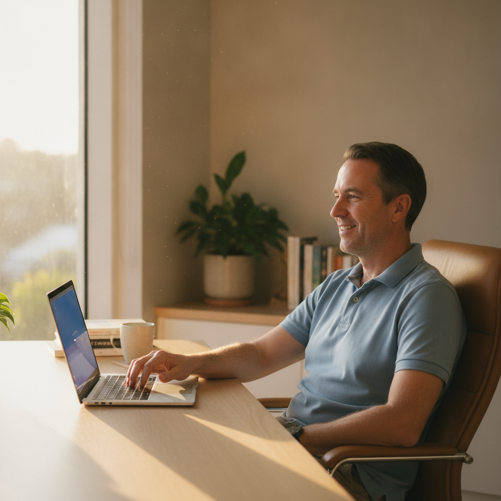 Computer cleaning in Double Bay (2028) — a local resident at home with a clean, fast, dust-free computer running cool and quiet