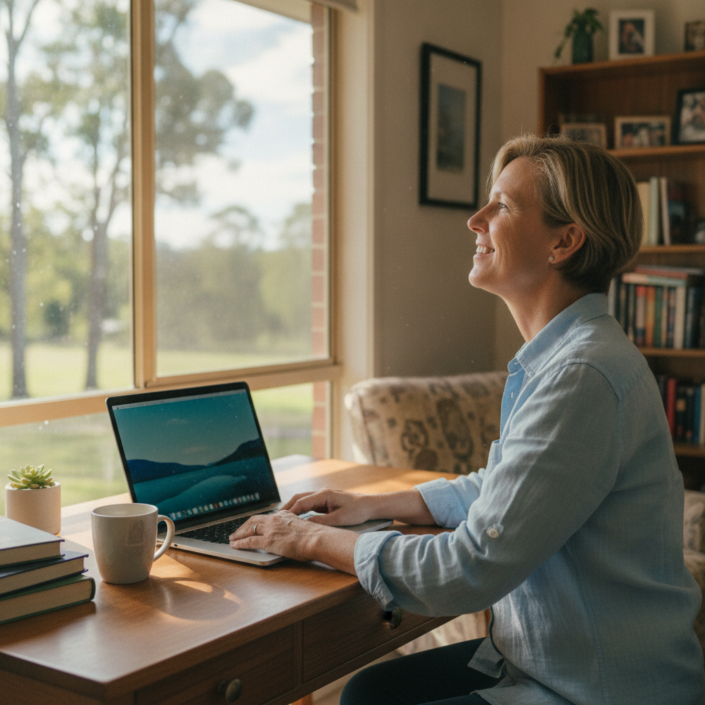 Computer cleaning in Draper (4520) — a local resident at home with a clean, fast, dust-free computer running cool and quiet