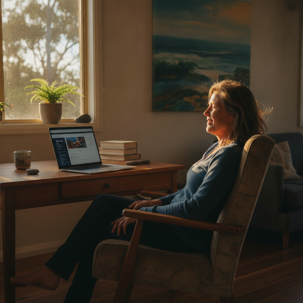 Computer cleaning in Dunbogan (2443) — a local resident at home with a clean, fast, dust-free computer running cool and quiet