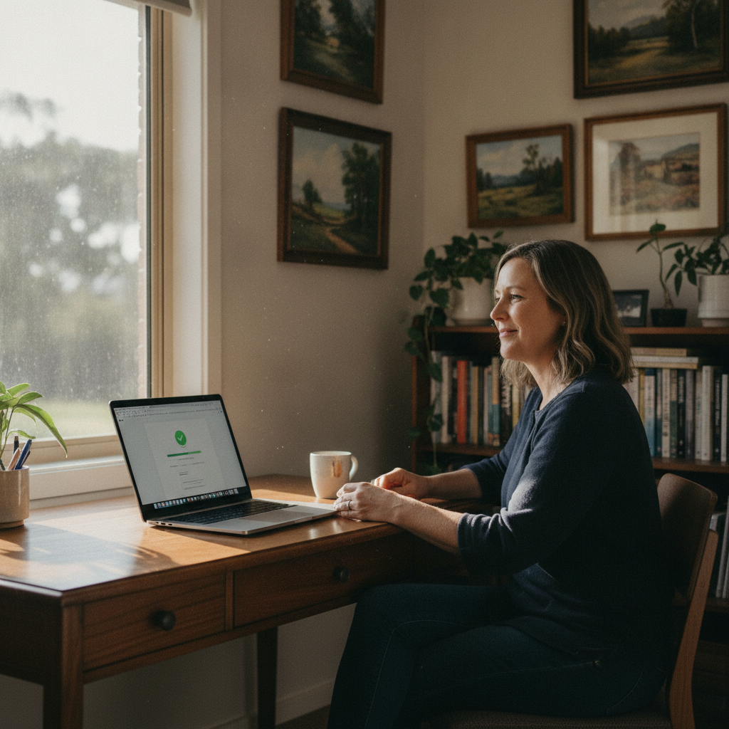 Computer cleaning in Dungog (2420) — a local resident at home with a clean, fast, dust-free computer running cool and quiet