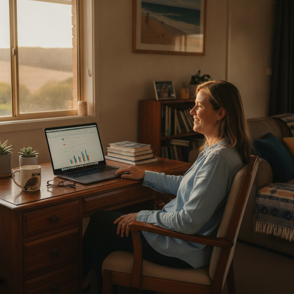 Computer cleaning in East Tamworth (2340) — a local resident at home with a clean, fast, dust-free computer running cool and quiet