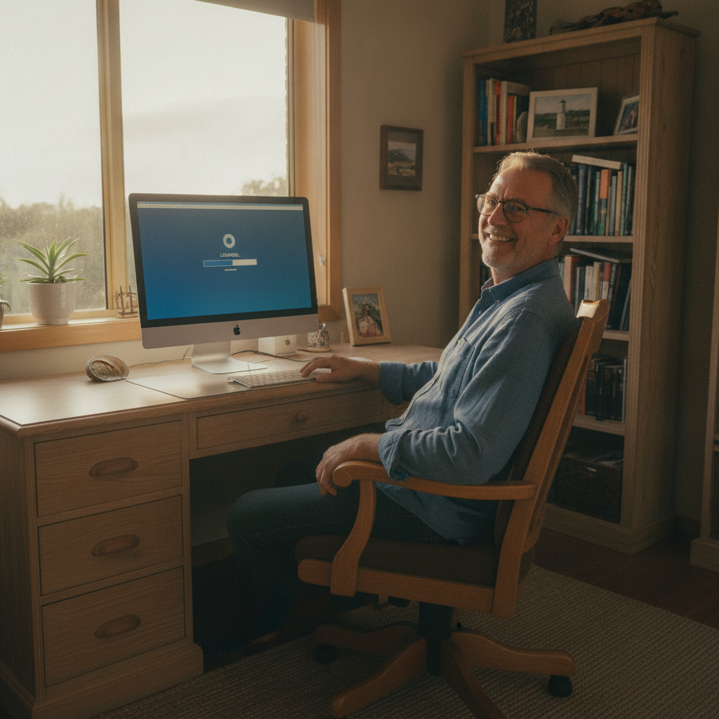 Computer cleaning in Eden (2551) — a local resident at home with a clean, fast, dust-free computer running cool and quiet