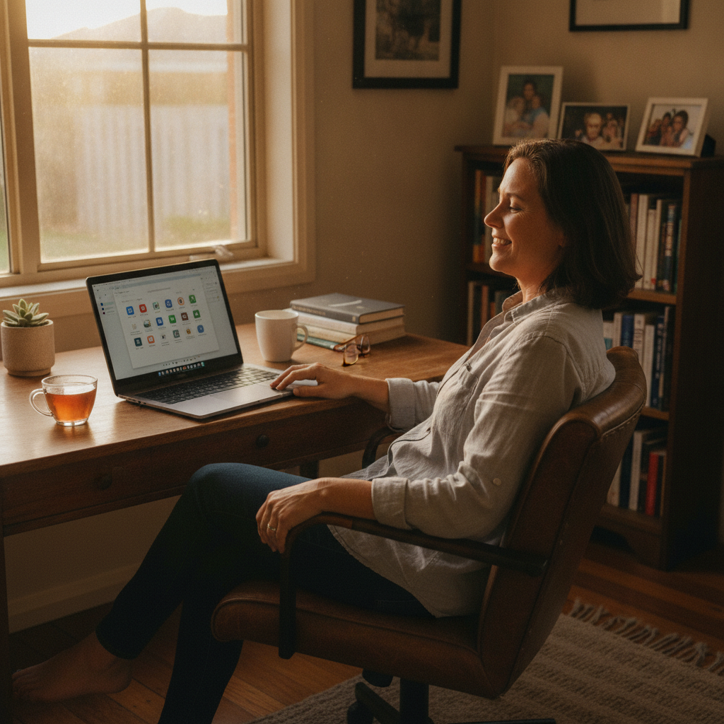 Computer cleaning in Embleton (6062) — a local resident at home with a clean, fast, dust-free computer running cool and quiet