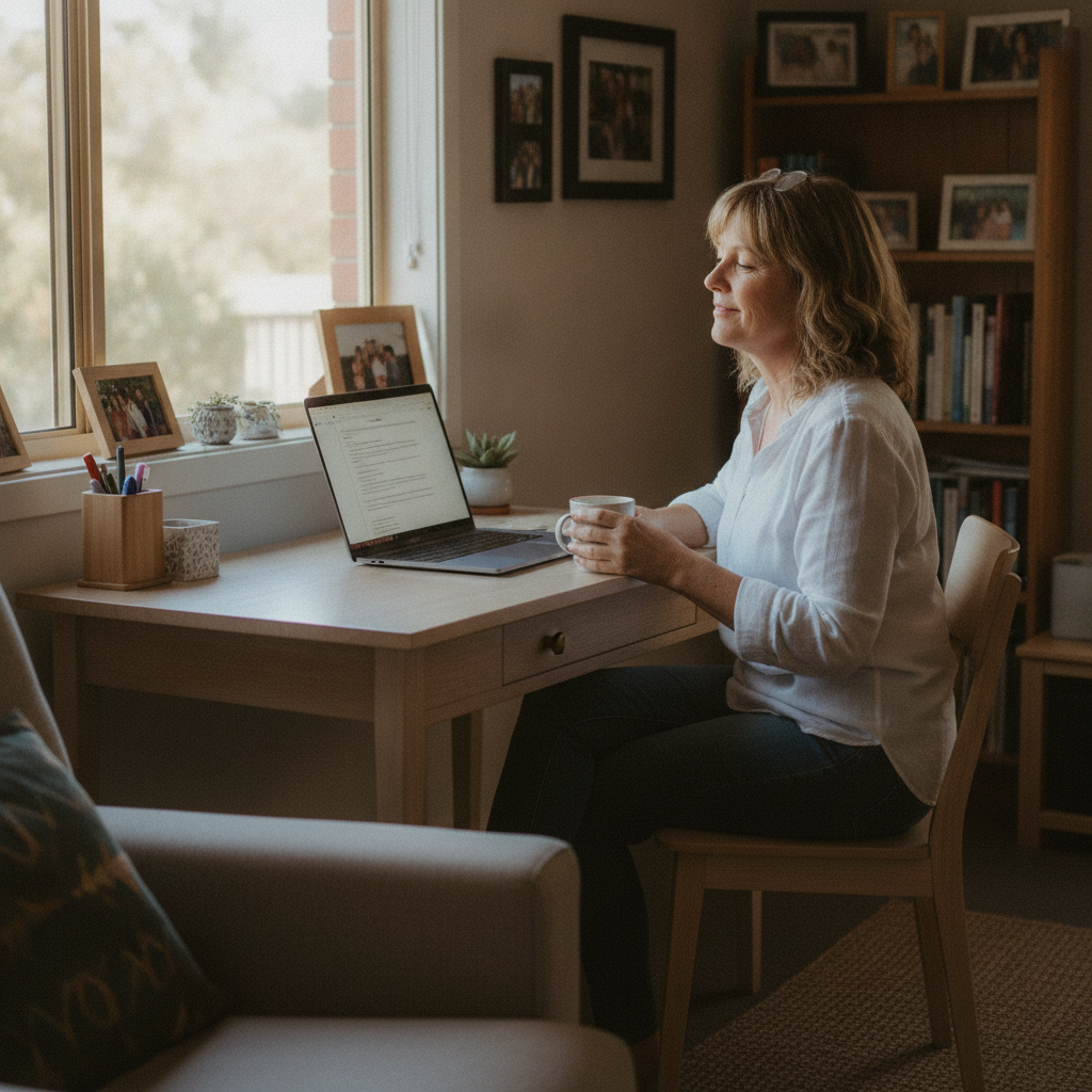 Computer cleaning in Engadine (2233) — a local resident at home with a clean, fast, dust-free computer running cool and quiet