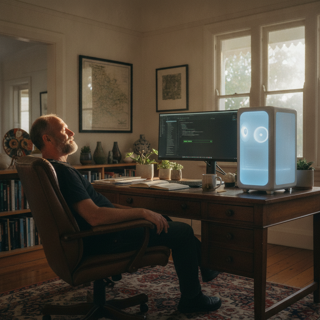 Computer cleaning in Enoggera (4051) — a local resident at home with a clean, fast, dust-free computer running cool and quiet