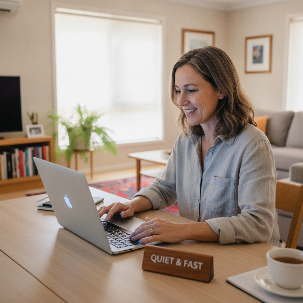 Computer cleaning in Essington (2795) — a local resident at home with a clean, fast, dust-free computer running cool and quiet