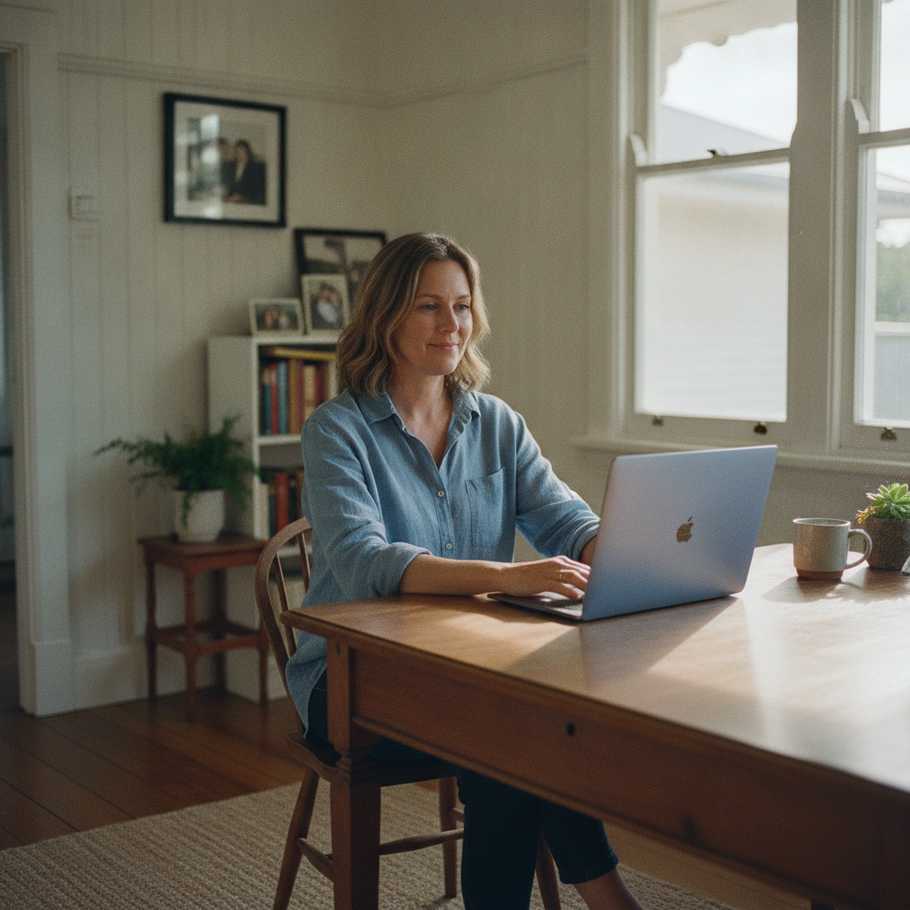 Computer cleaning in Fairfield (4103) — a local resident at home with a clean, fast, dust-free computer running cool and quiet