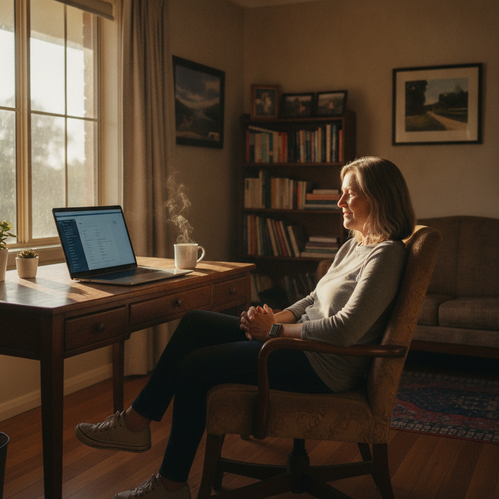 Computer cleaning in Falbrook (2330) — a local resident at home with a clean, fast, dust-free computer running cool and quiet