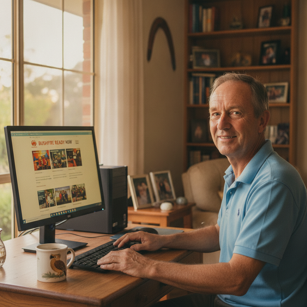 Professional computer clean-out in Farmborough Heights (2526) — a happy New South Wales resident at home with a spotless, fast, quiet machine