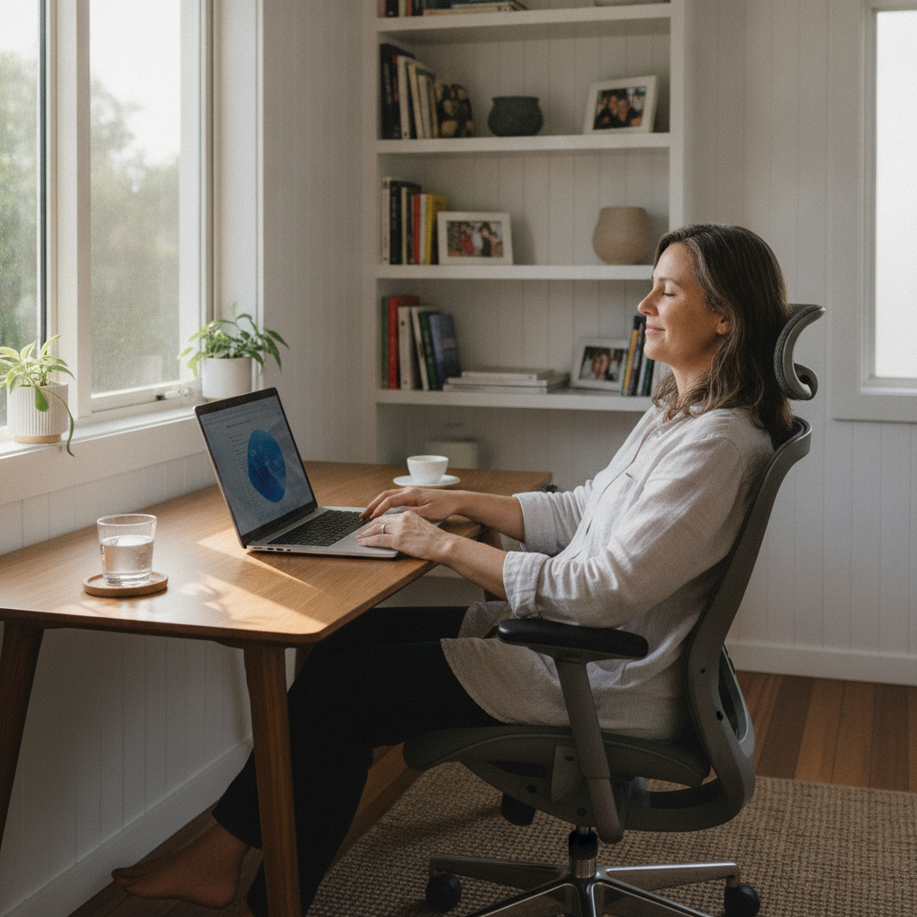 Computer cleaning in Ferny Grove (4055) — a local resident at home with a clean, fast, dust-free computer running cool and quiet