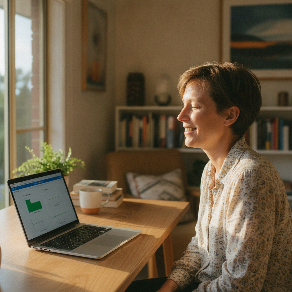 Computer cleaning in Ferny Hills (4055) — a local resident at home with a clean, fast, dust-free computer running cool and quiet