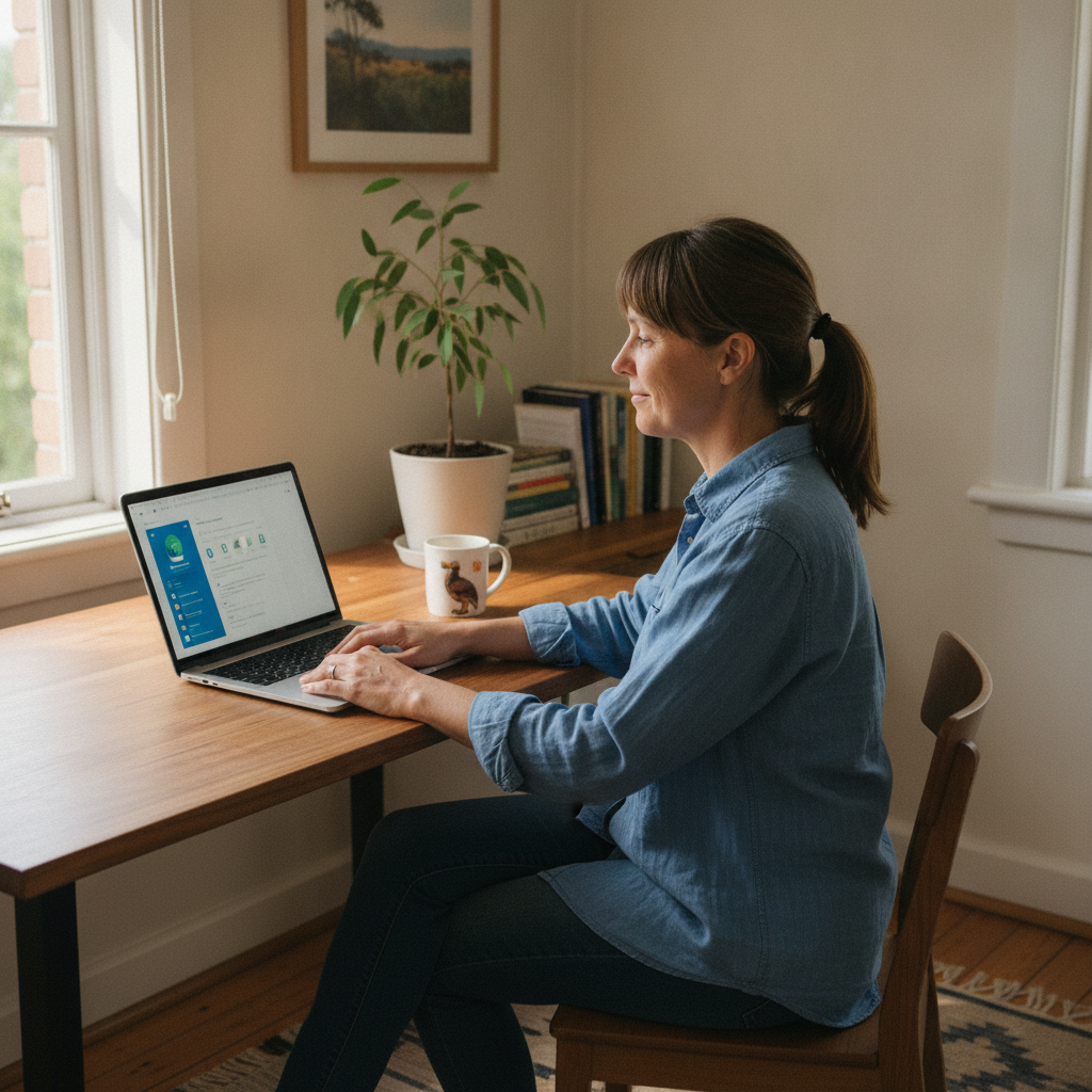Computer cleaning in Fine Flower (2460) — a local resident at home with a clean, fast, dust-free computer running cool and quiet