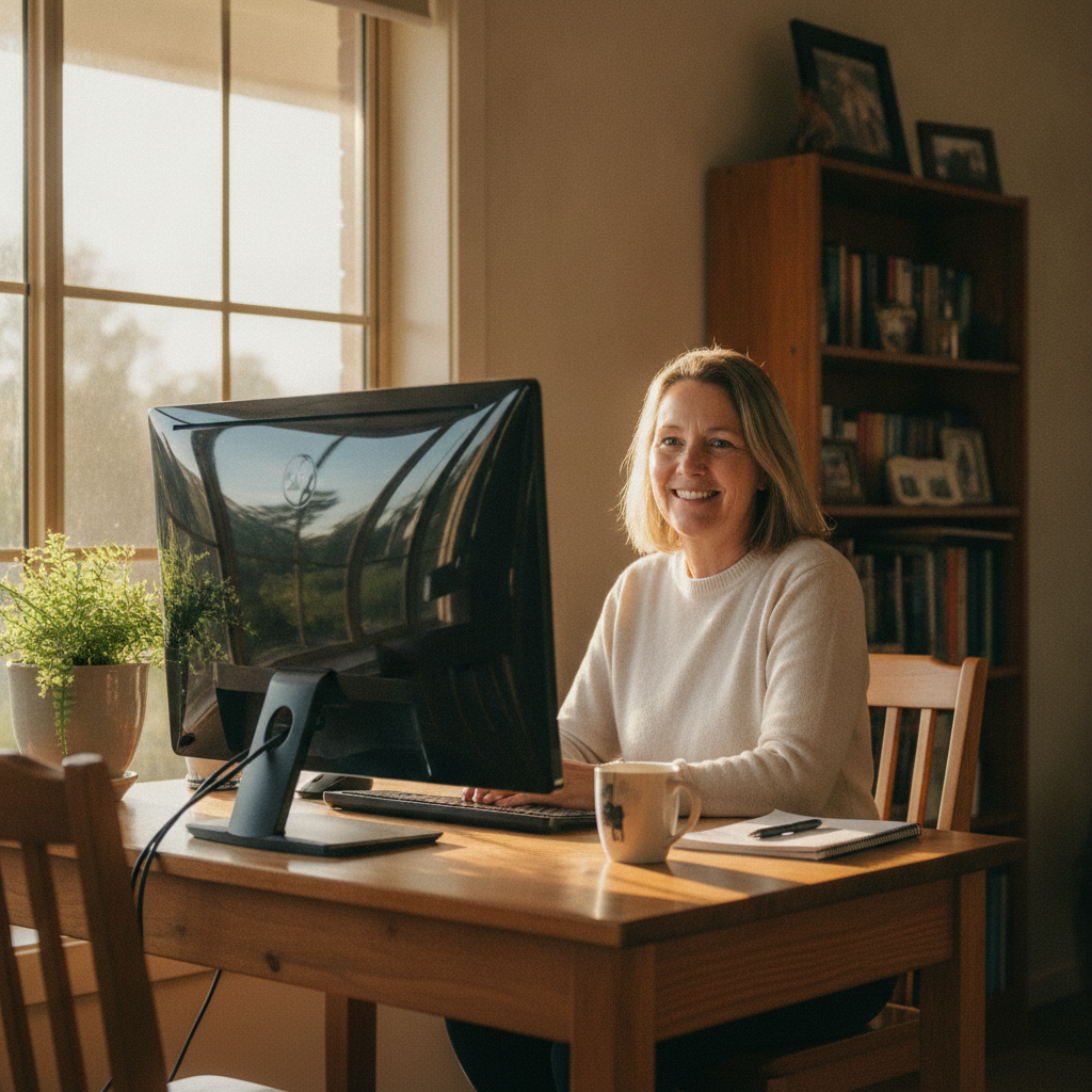 Computer cleaning in Finley (2713) — a local resident at home with a clean, fast, dust-free computer running cool and quiet