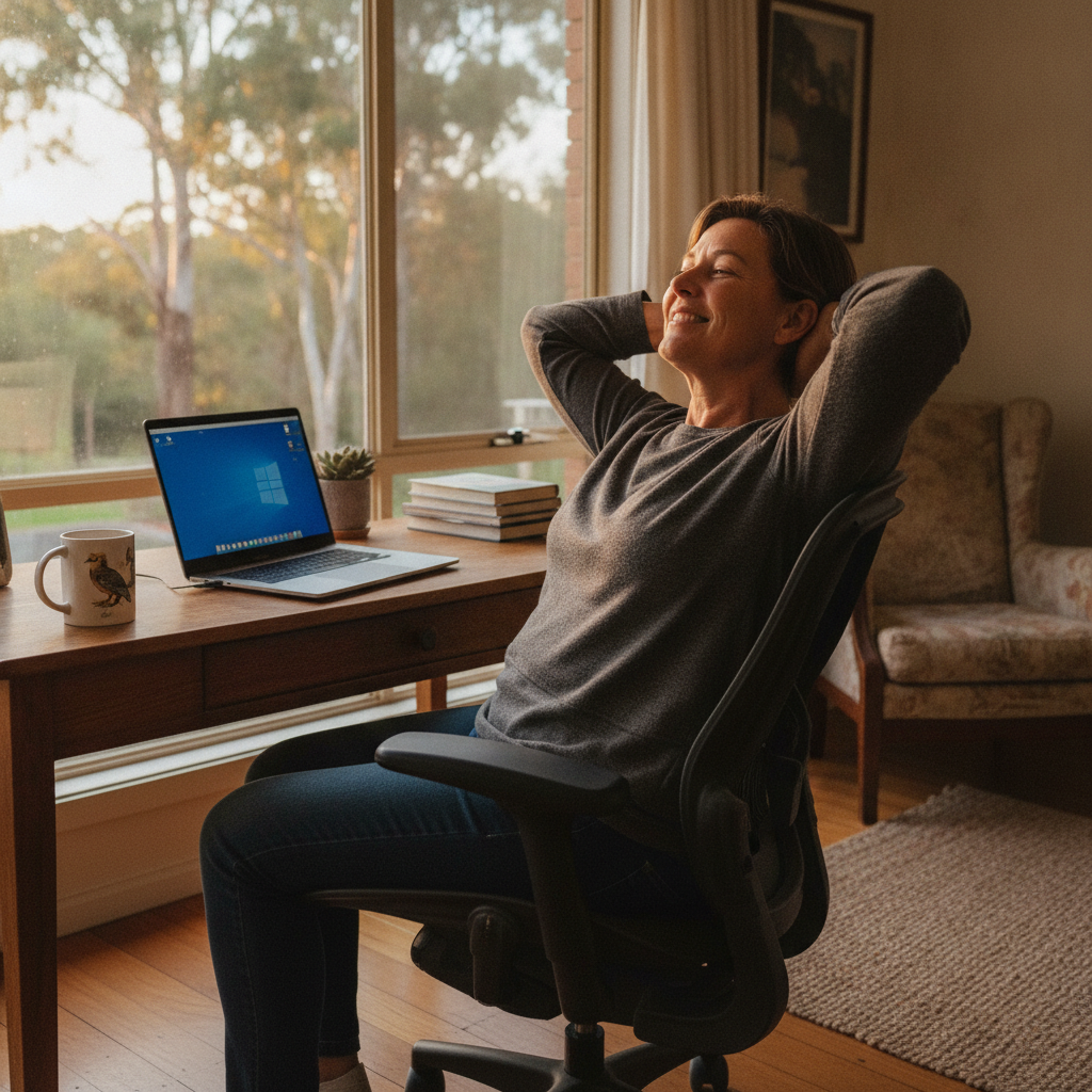 Computer cleaning in Fishers Hill (2421) — a local resident at home with a clean, fast, dust-free computer running cool and quiet