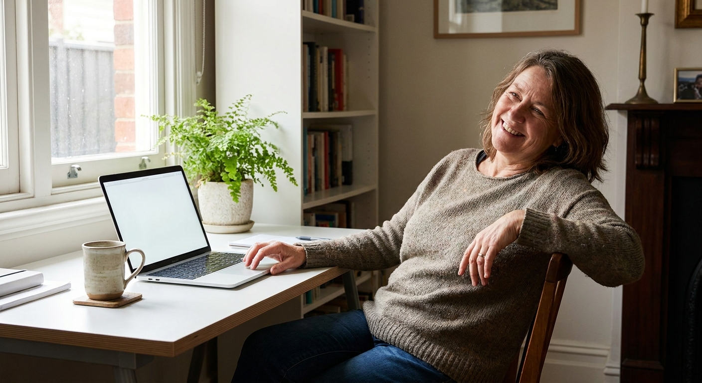 Computer cleaning in Flemington (3031) — a local resident at home with a clean, fast, dust-free computer running cool and quiet