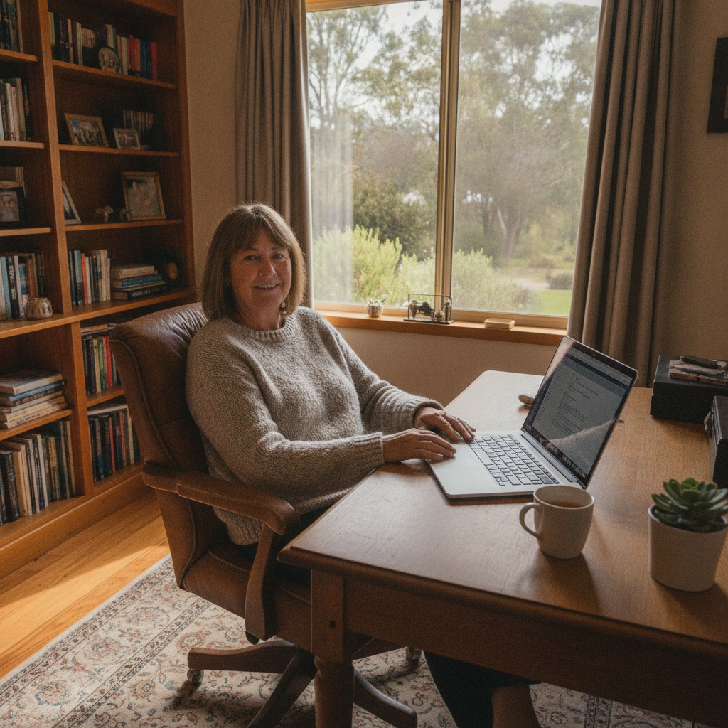 Professional computer clean-out in Forth (7310) — a happy Tasmania resident at home with a spotless, fast, quiet machine