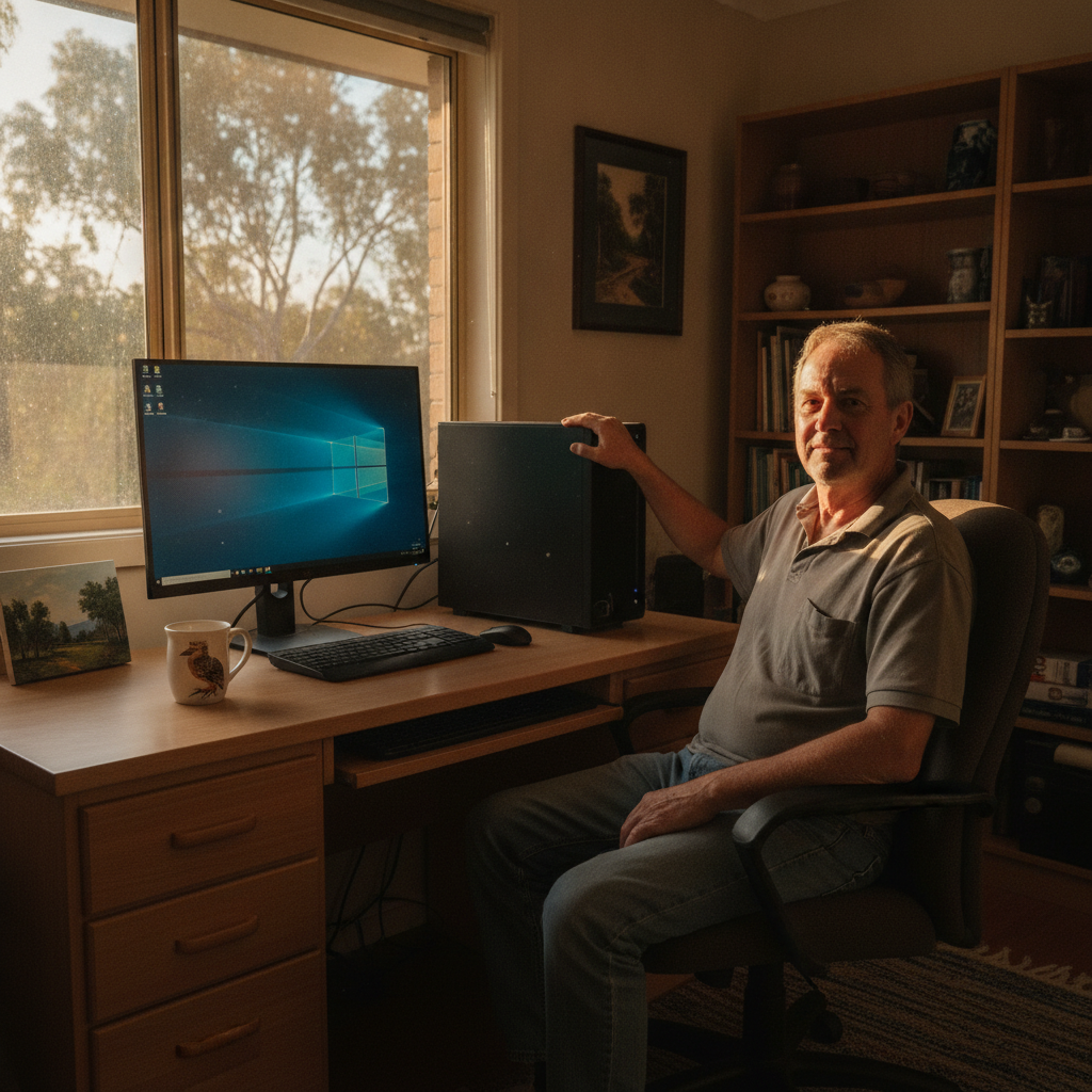Computer cleaning in Fountaindale (2258) — a local resident at home with a clean, fast, dust-free computer running cool and quiet