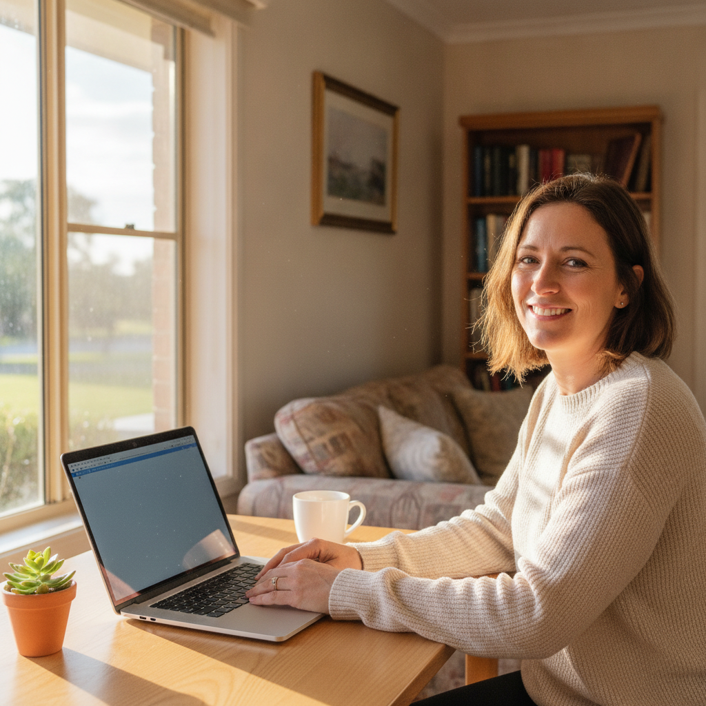 Computer cleaning in Frogmore (2586) — a local resident at home with a clean, fast, dust-free computer running cool and quiet
