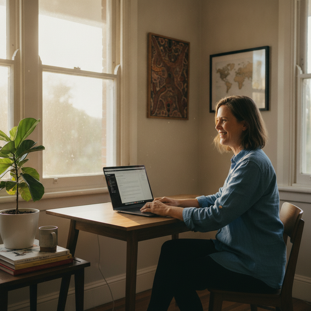 Computer cleaning in Fullarton (5063) — a local resident at home with a clean, fast, dust-free computer running cool and quiet