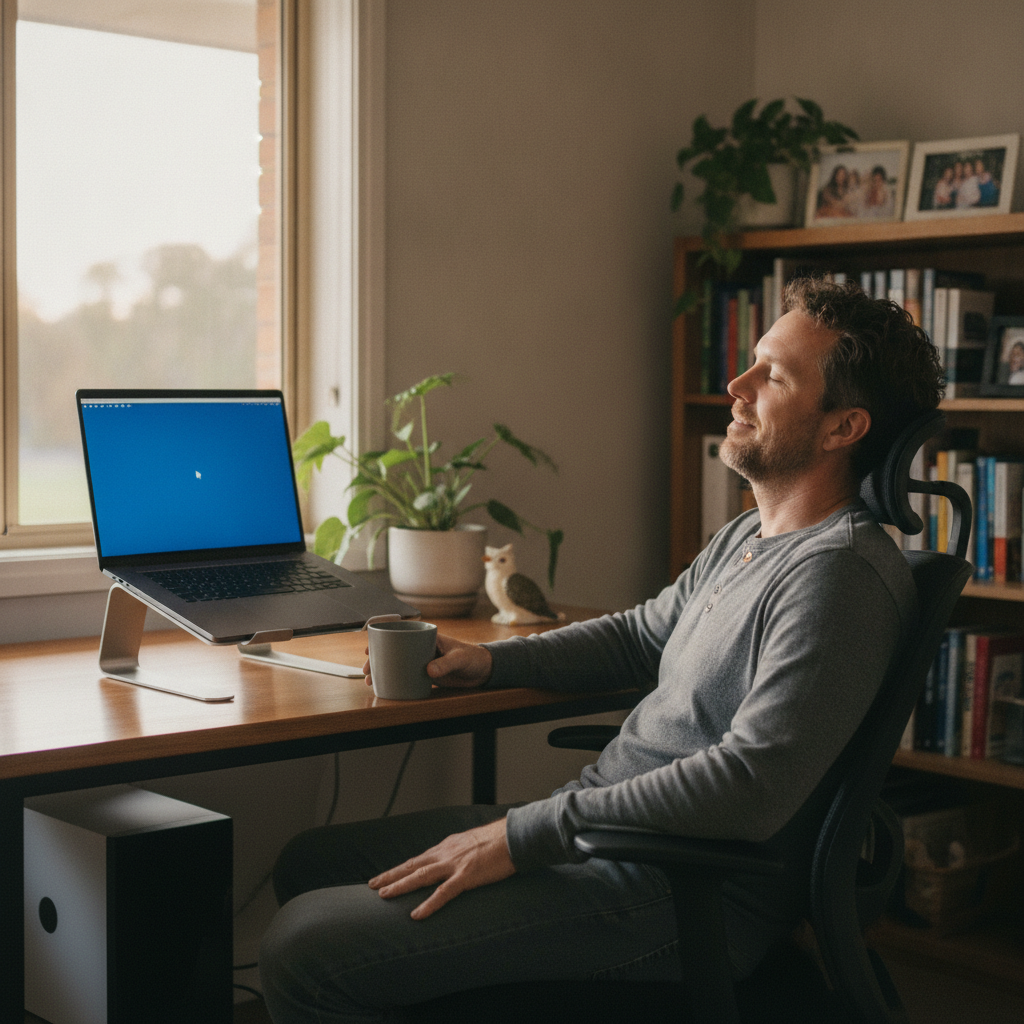 Computer cleaning in Fullerton (2583) — a local resident at home with a clean, fast, dust-free computer running cool and quiet