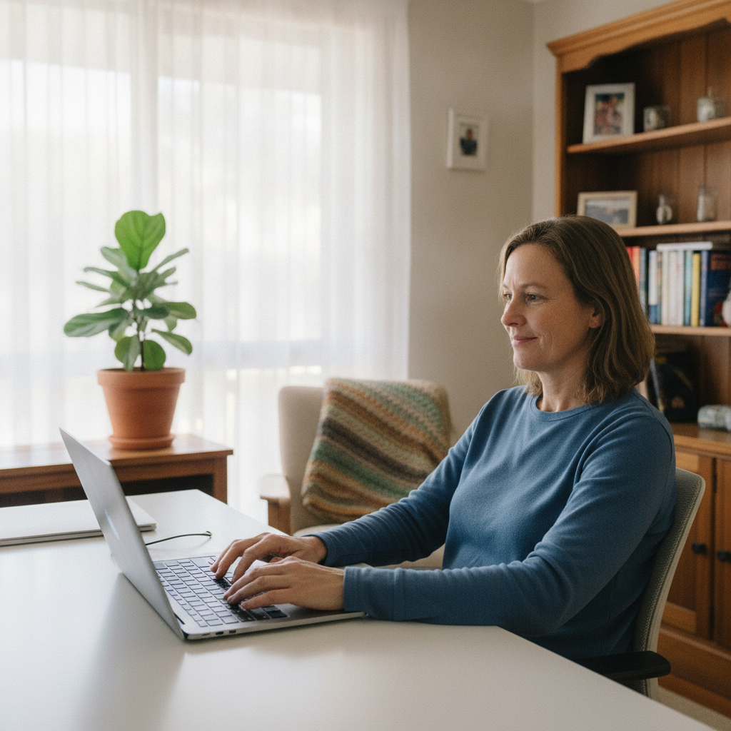 Professional computer clean-out in Gawler East (5118) — a happy South Australia resident at home with a spotless, fast, quiet machine