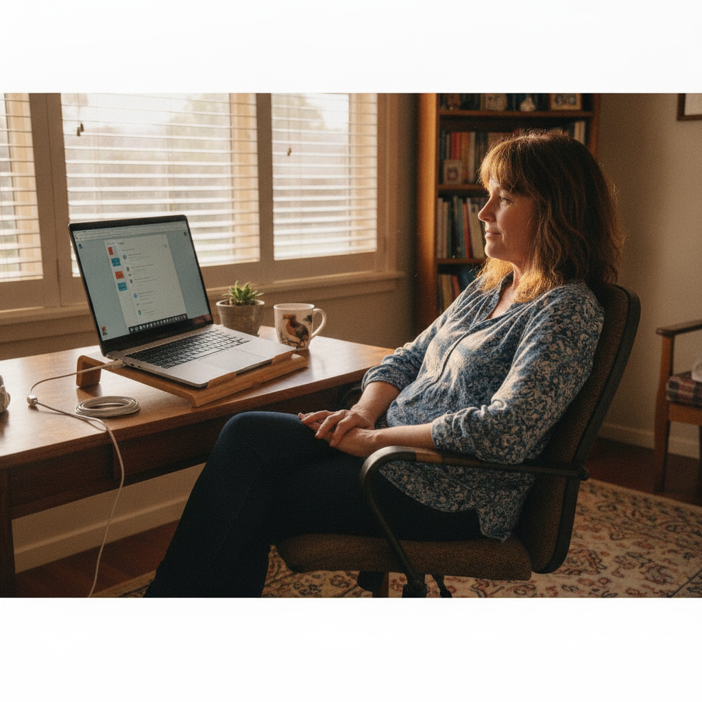 Professional computer clean-out in Gawler South (5118) — a happy South Australia resident at home with a spotless, fast, quiet machine