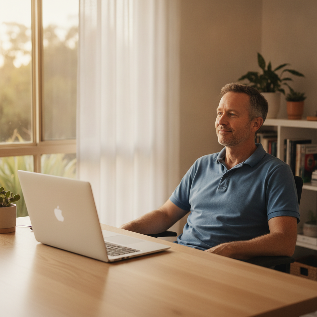 Computer cleaning in Gilberton (4208) — a local resident at home with a clean, fast, dust-free computer running cool and quiet